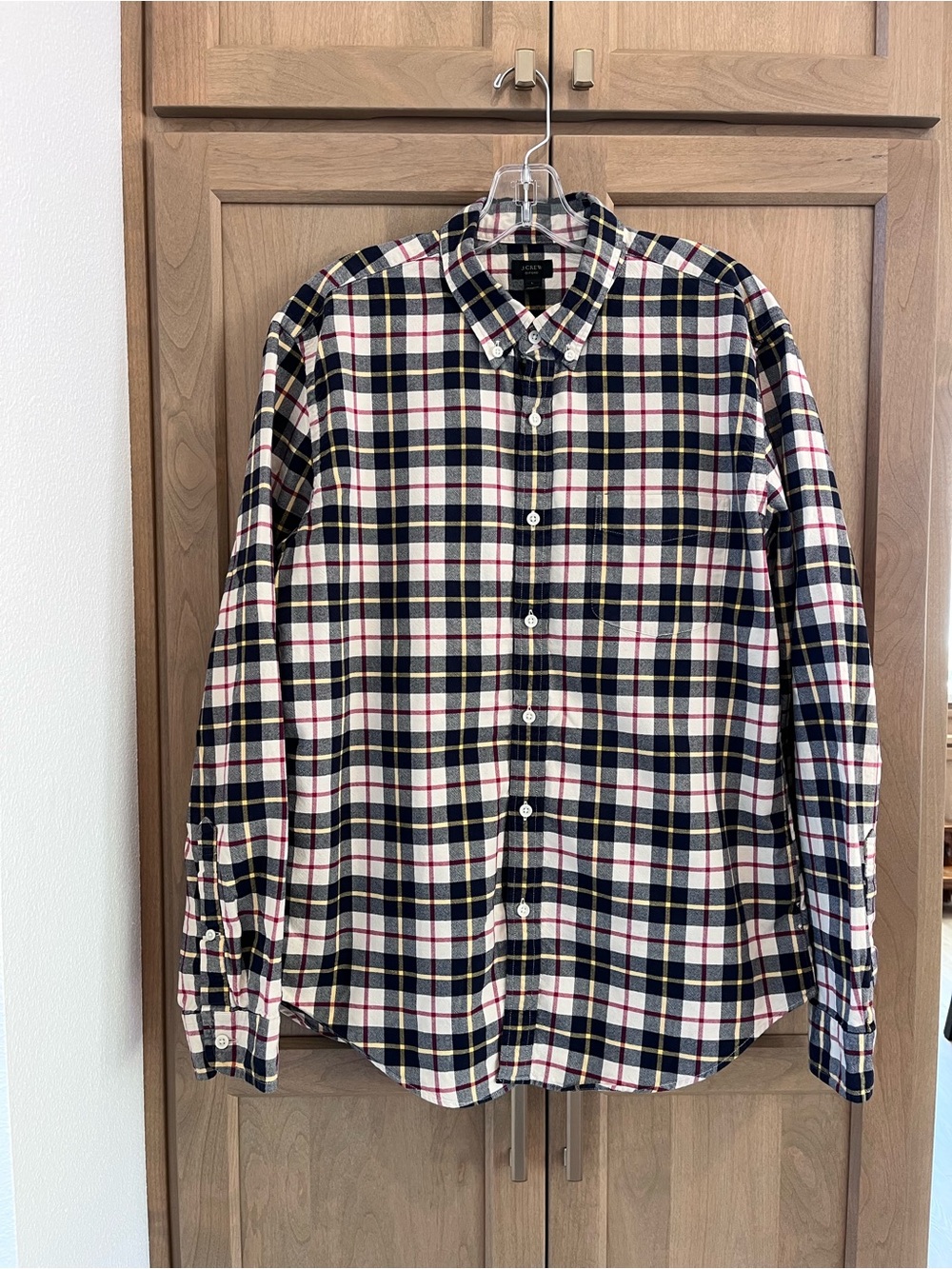 J Crew Oxford Plaid Dress Shirt
